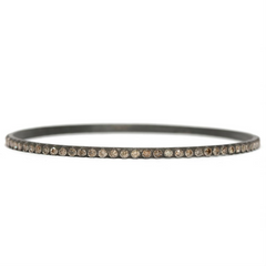 Armenta Old World Champagne Diamond Midnight Bangle Bracelet Oxidized Sterling Silver B3130