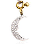 Pasquale Bruni Diamond Pave Moon Charm Pendant Le Monde