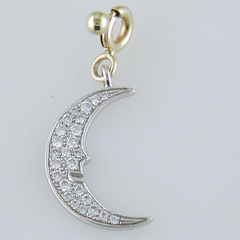 Pasquale Bruni Diamond Pave Moon Charm Pendant Le Monde