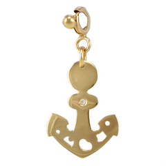 Pasquale Bruni Le Monde Anchor Charm Pendant 18K Yellow Gold with Diamond 14252G