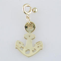Pasquale Bruni Le Monde Anchor Charm Pendant 18K Yellow Gold with Diamond 14252G