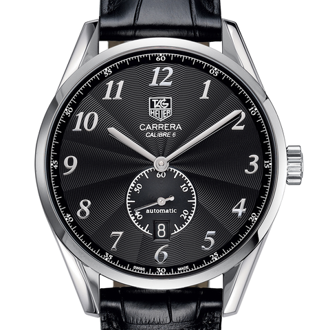TAG Heuer Carrera Calibre 6 Heritage Automatic Black Watch 39mm WAS2110.FC6180