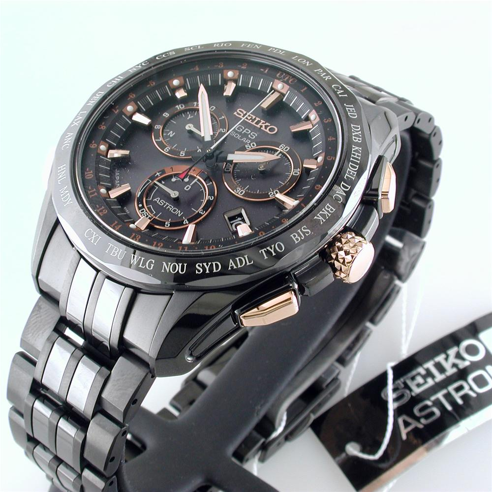 Seiko Astron GPS Black Titanium & Rose Gold Limited Edition Resort Solar Watch SSE019