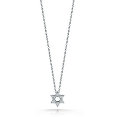 Roberto Coin Tiny Treasures Diamond Star Of David Necklace Pendant
