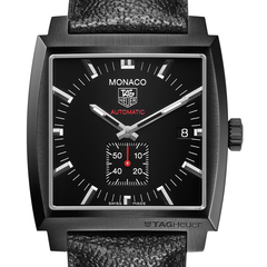 TAG Heuer Monaco Calibre 6 Automatic Watch Full Black 37MM WW2119.FC6338