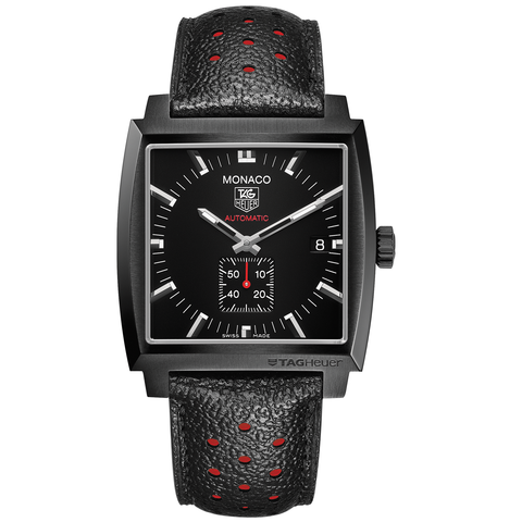 TAG Heuer Monaco Calibre 6 Automatic Watch Full Black 37MM WW2119.FC6338