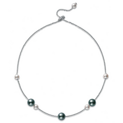 Mikimoto Pearls in Motion Akoya & South Sea Pearl Necklace with Diamonds