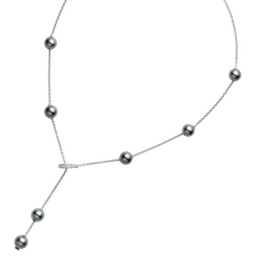 Mikimoto Pearls in Motion Akoya & South Sea Pearl Necklace with Diamonds