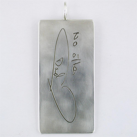 Heather Moore Dad Father ID Tag Pendant Necklace Personalized