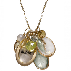 Heather Moore "Love Begins in a Moment" Open Oval Silver Charm Pendant