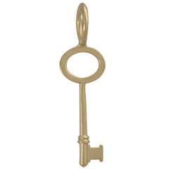 Heather Moore 14K Yellow Gold Tiny Key Charm Pendant Size 2
