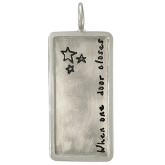 Heather Moore Charm Pendant Sterling Silver "When one door closes"