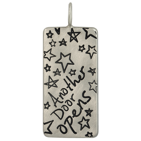Heather Moore Charm Pendant Sterling Silver "When one door closes"
