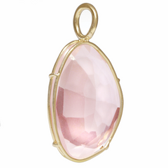 Heather Moore Rose Quartz Harriet Stone Group 1 Yellow Gold Charm Pendant