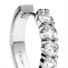 Hearts on Fire Diamond Mini Hoop Earrings 18K White Gold .95ctw