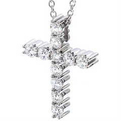 Hearts on Fire Whimsical Diamond Cross Pendant Necklace