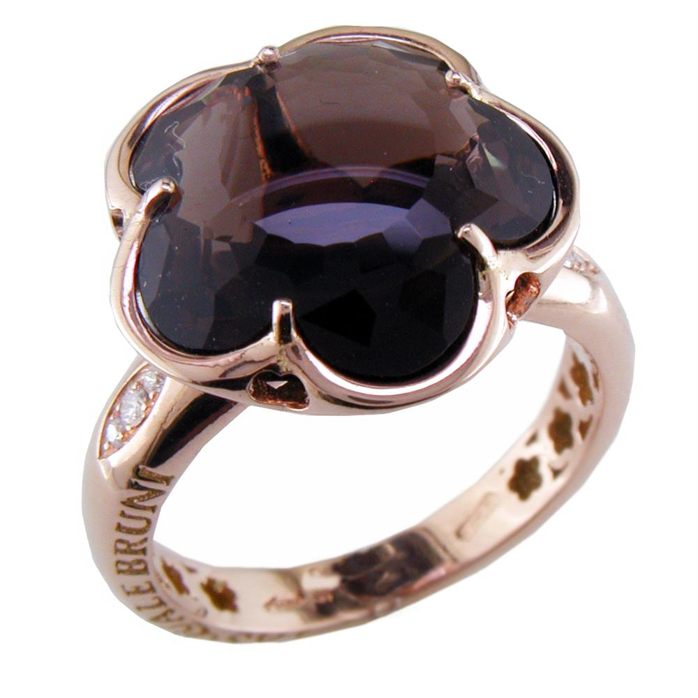 Pasquale Bruni Bon Ton Smoky Quartz & Diamond Rose Gold Ring