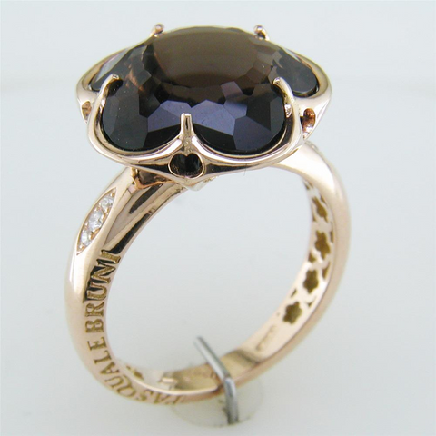 Pasquale Bruni Bon Ton Smoky Quartz & Diamond Rose Gold Ring