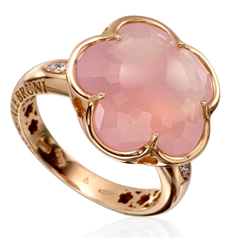 Pasquale Bruni Bon Ton Milky Rose Quartz & Diamond Ring 14807R