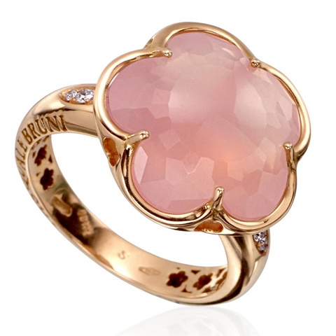 Pasquale Bruni Bon Ton Milky Rose Quartz & Diamond Ring 14807R