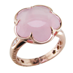 Pasquale Bruni Bon Ton Milky Rose Quartz & Diamond Ring 14807R