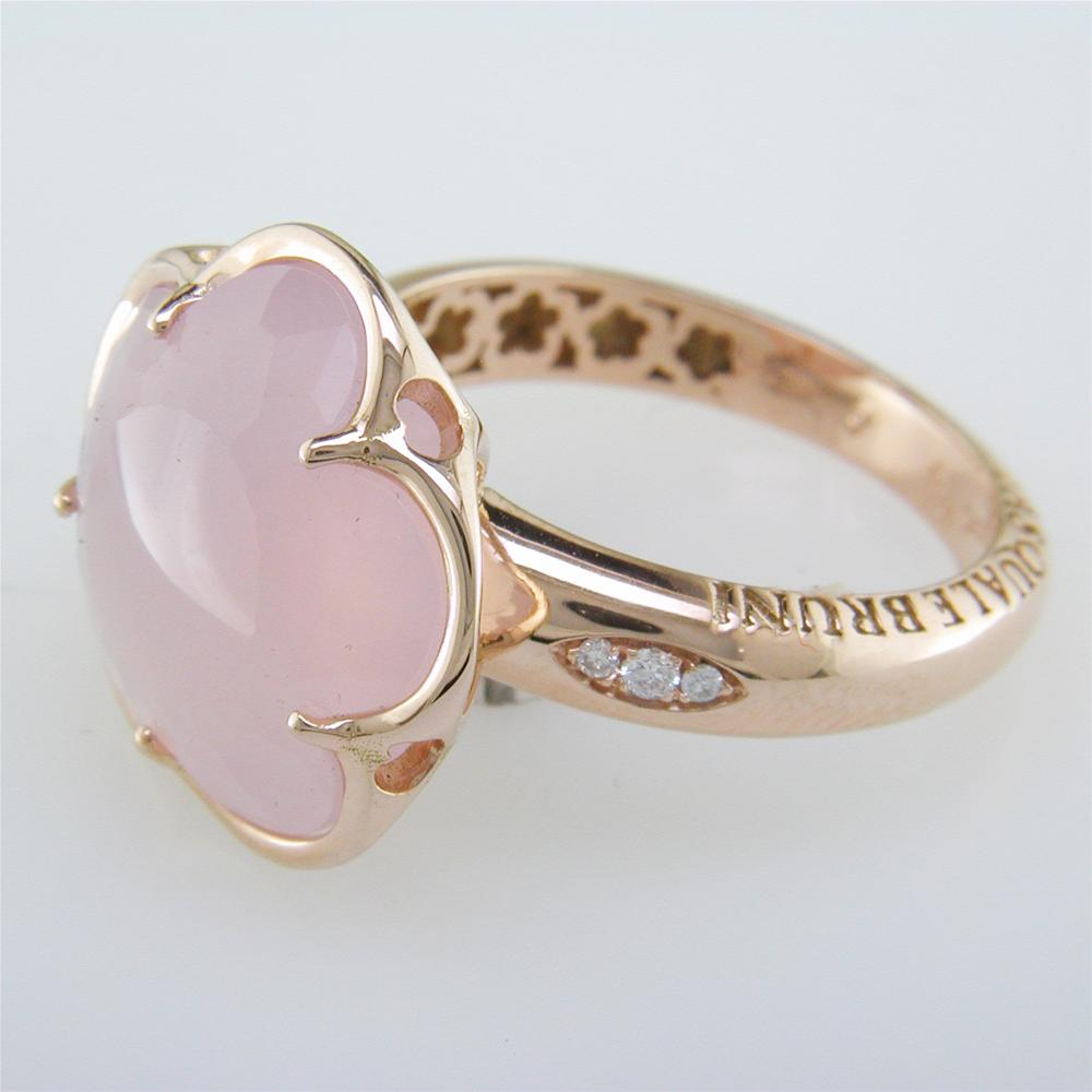 Pasquale Bruni Bon Ton Milky Rose Quartz & Diamond Ring 14807R