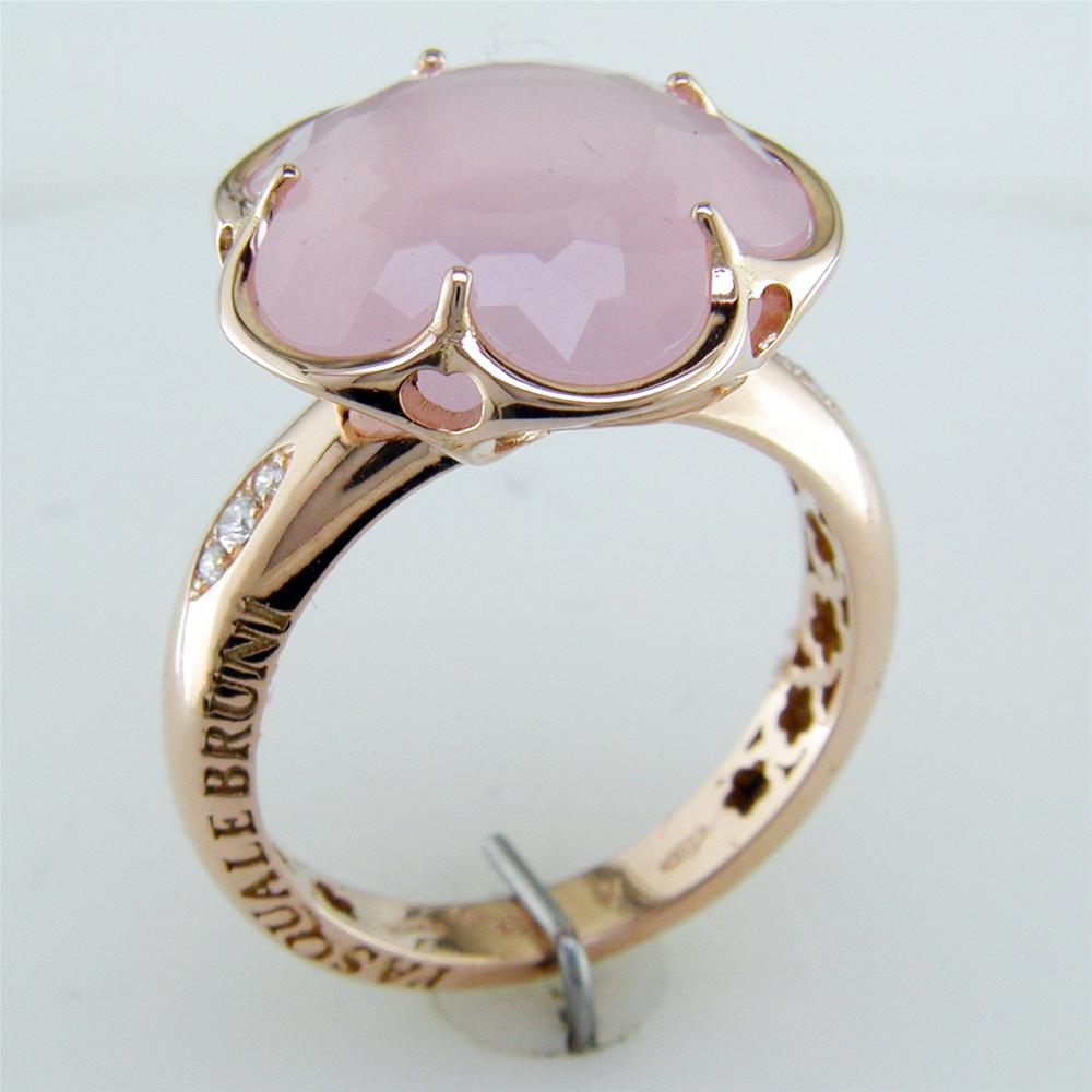Pasquale Bruni Bon Ton Milky Rose Quartz & Diamond Ring 14807R
