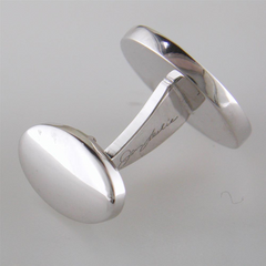 Jan Leslie English Blue Enamel Ferris Wheel Sterling Silver Cufflinks