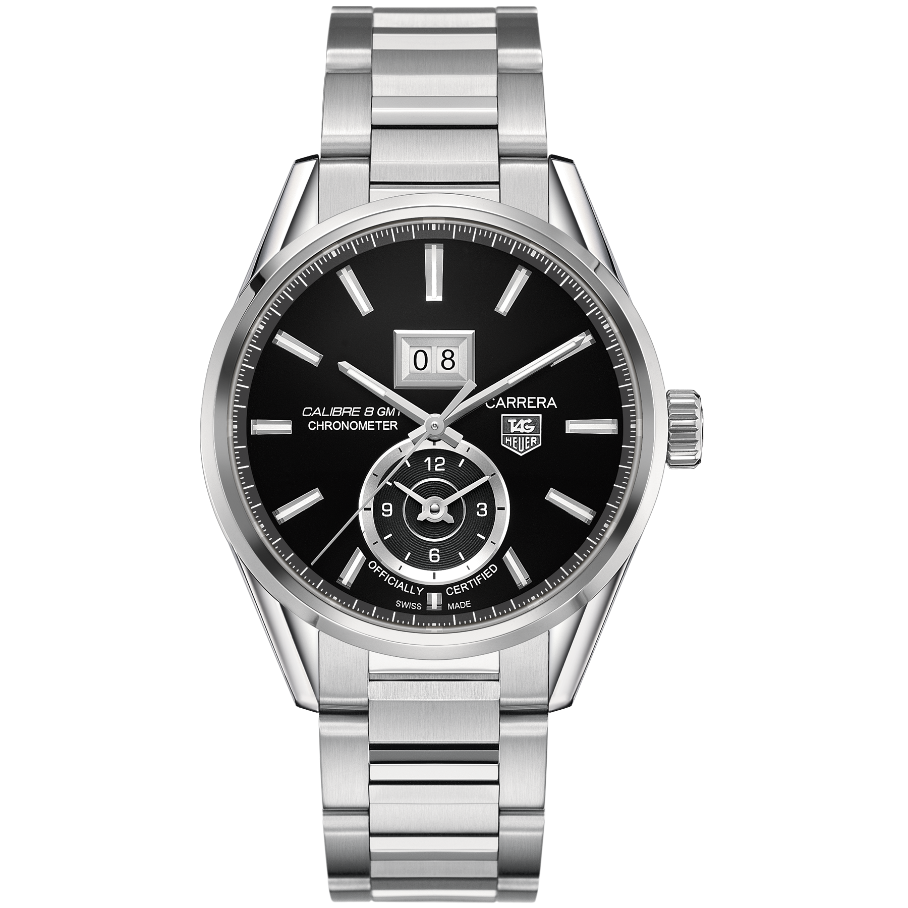  TAG Heuer Carrera Calibre 8 GMT and Grande Date Automatic Watch 41MM
