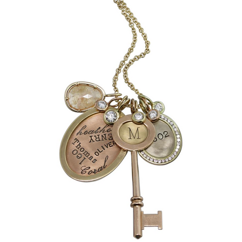 Heather Moore Round Silver Charm Pendant "The Future Belongs..."