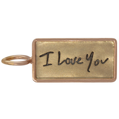 Heather Moore "I Love You" Yellow & Rose Gold Original Frame ID Charm Pendant