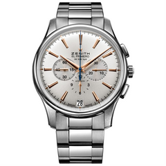 Zenith El Primero Captain Chronograph Silver steel Watch 03.2110.400/01.M2110