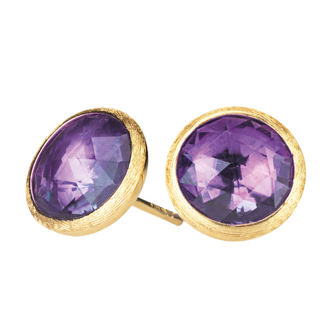 Marco Bicego Jaipur Amethyst Yellow Gold Stud Earrings OB957 AL01