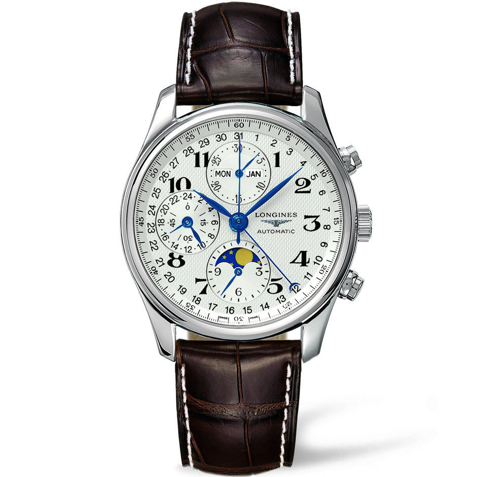 Longines Master Automatic Chronograph Moonphase Brown Alligator 40MM L26734783