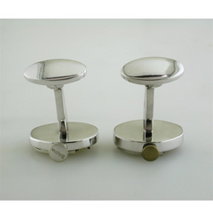 Jan Leslie Vintage Watch Rado & Bulova Movement Sterling Silver Cufflinks