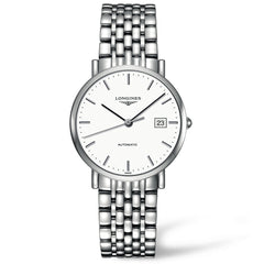 The Longines Elegant Automatic White Dial Watch Stainless Steel Bracelet 37MM L48104126