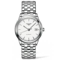 Longines Flagship Automatic White Dial Stainless Steel Bracelet Watch 38MM L48744126
