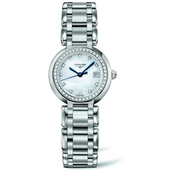 Longines PrimaLuna Quartz Mother of Pearl Watch Stainless Steel Bracelet 26MM L81100876