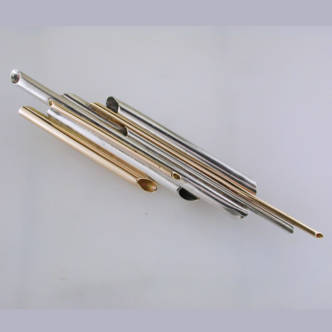 Estate Vintage Deco Pipe Organ Tube Brooch Pin Silver 14K Yellow Gold J. Gabriel