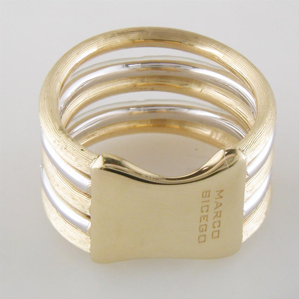Marco Bicego Jaipur Link Yellow & White Gold Diamond 5 Row Ring AB479 BYW
