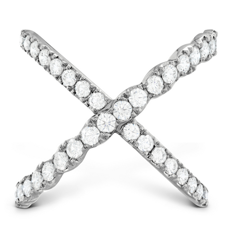 Hearts on Fire Lorelei Diamond Criss Cross Ring 18K White Gold 1 Carat
