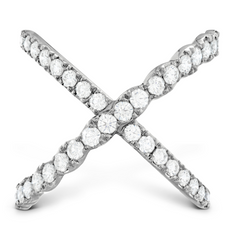 Hearts on Fire Lorelei Diamond Criss Cross Ring 18K White Gold 1 Carat