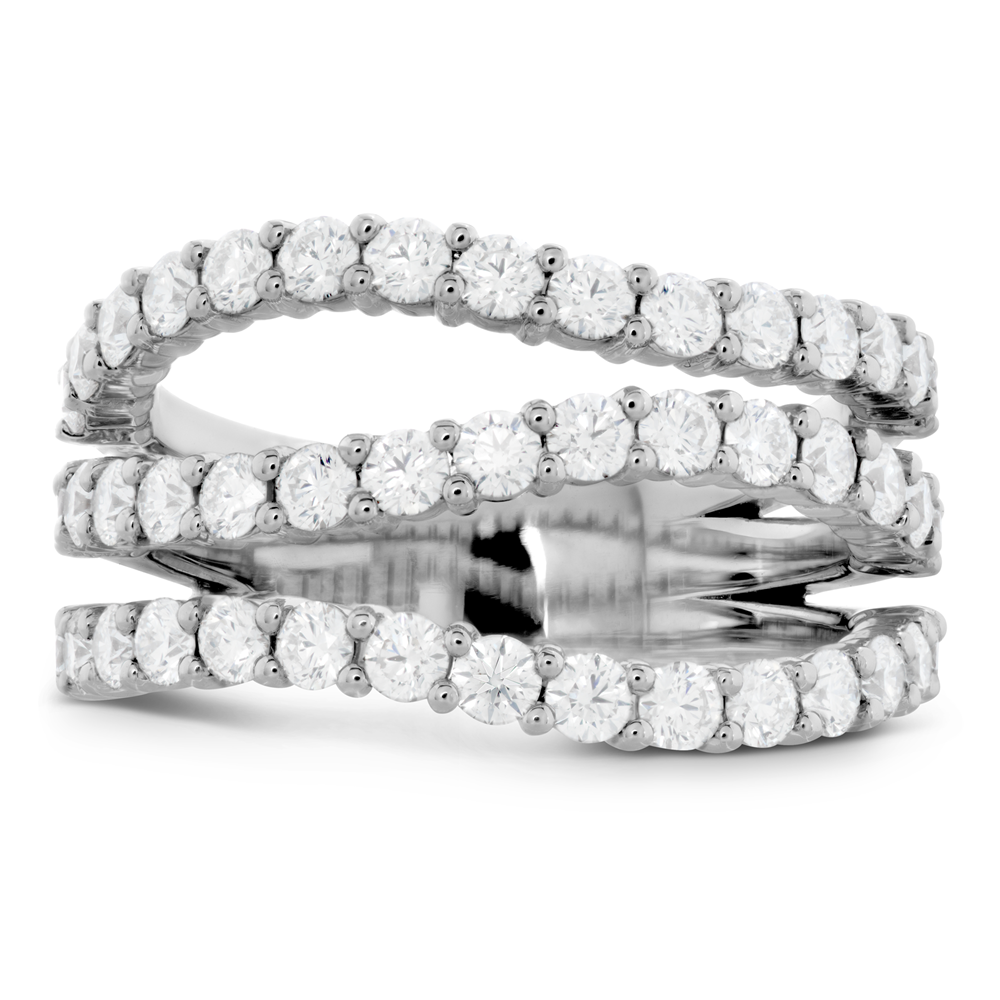 Hearts on Fire Atlantico Triple Wave Diamond Right Hand Ring 18K White Gold