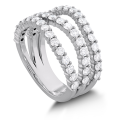 Hearts on Fire Atlantico Triple Wave Diamond Right Hand Ring 18K White Gold