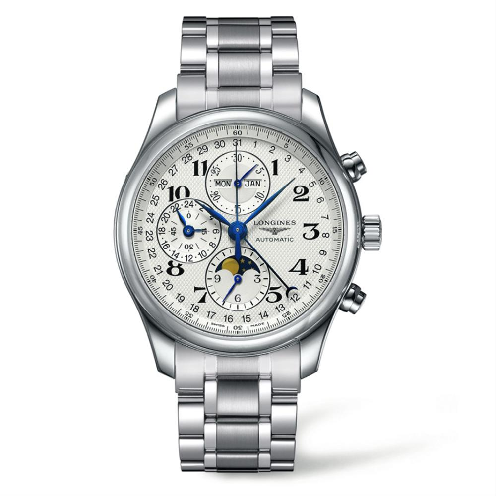 Longines Master Collection Annual Calandar 42mm Moonphase Steel Watch L2.773.4.78.6