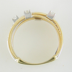 Marco Bicego Goa 5 Row Diamond Yellow Gold Ring AG270 B2 YW