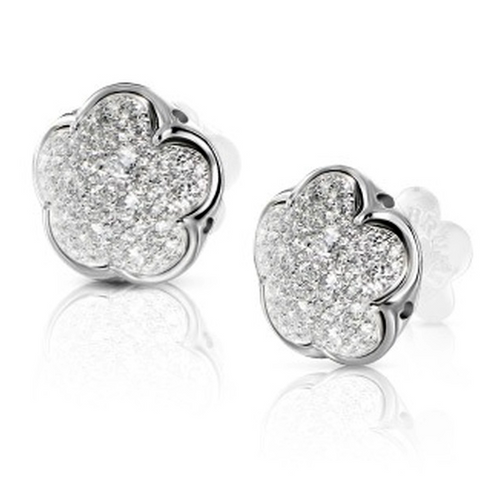 Pasquale Bruni Bon Ton White Gold Diamond Stud Earrings 18K White Gold .76 Carats