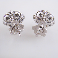 Pasquale Bruni Bon Ton White Gold Diamond Stud Earrings 18K White Gold .76 Carats