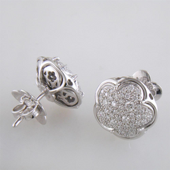 Pasquale Bruni Bon Ton White Gold Diamond Stud Earrings 18K White Gold .76 Carats