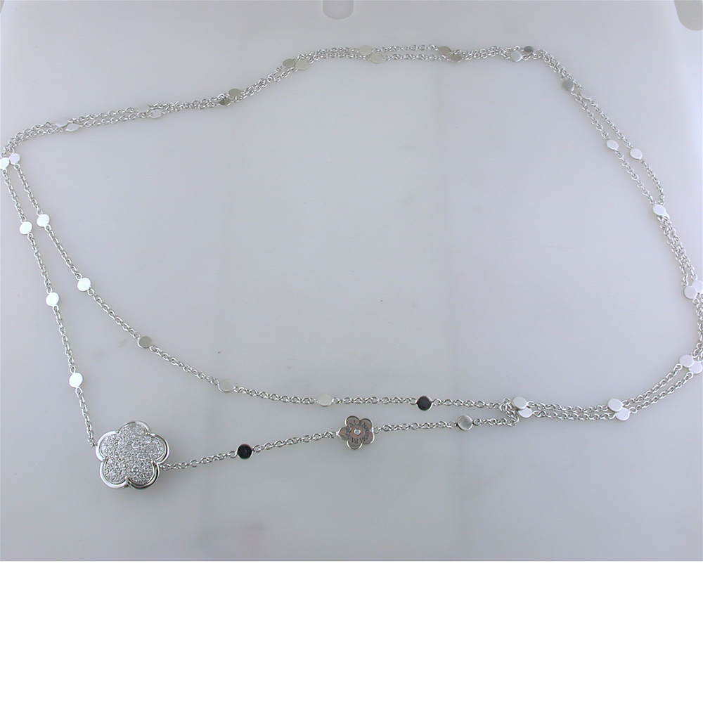 Pasquale Bruni Bon Ton 18K White Gold Diamond 36" Long Necklace